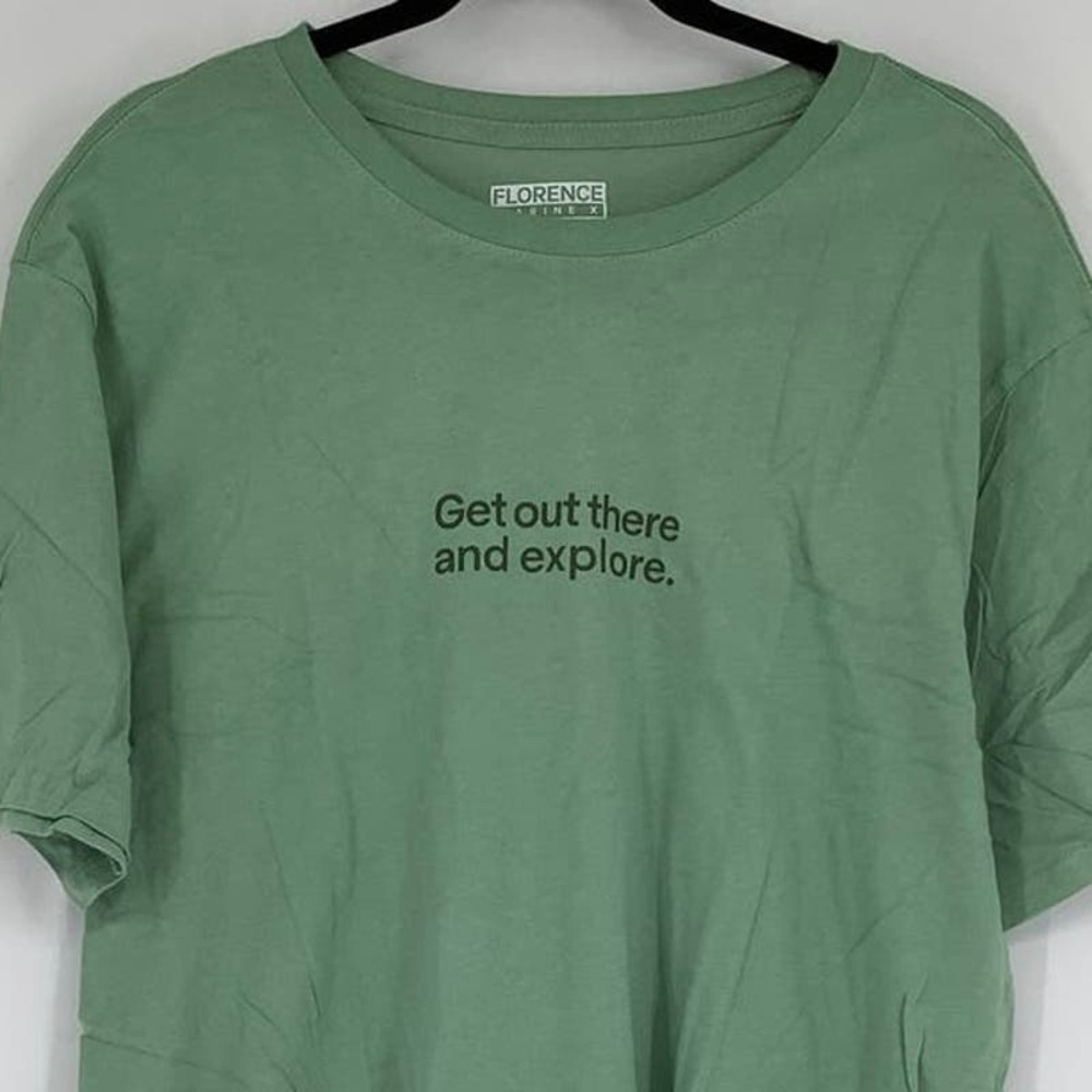 NEW! Florence Marine X Size Large GOTAE Organic T-Shirt Sage Tee $30 msrp M9-5 - Picture 6 of 10